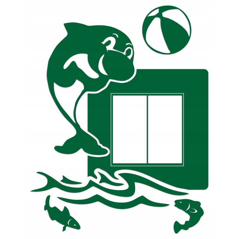 Naklejka welurowa ochronna na kontakt gniazdko NPW 210-08 L ciemno zielony