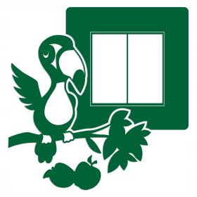 Naklejka welurowa ochronna na kontakt gniazdko NPW 210-11 L ciemno zielony