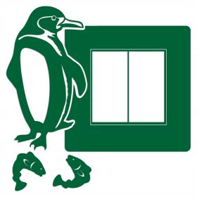 Naklejka welurowa ochronna na kontakt gniazdko NPW 210-16 L ciemno zielony