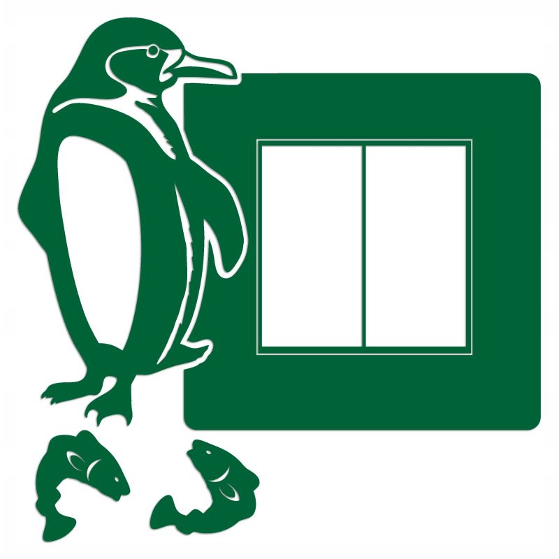 Naklejka welurowa ochronna na kontakt gniazdko NPW 210-16 L ciemno zielony