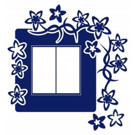 Naklejka welurowa ochronna na kontakt gniazdko NPW 210-14 P granatowy