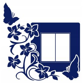 Naklejka welurowa ochronna na kontakt gniazdko NPW 210-13 L granatowy