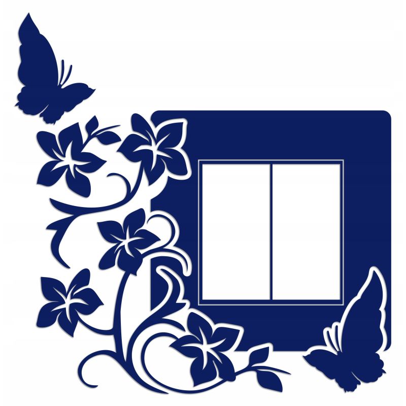 Naklejka welurowa ochronna na kontakt gniazdko NPW 210-13 L granatowy