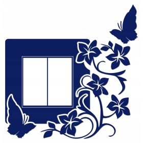 Naklejka welurowa ochronna na kontakt gniazdko NPW 210-13 P granatowy