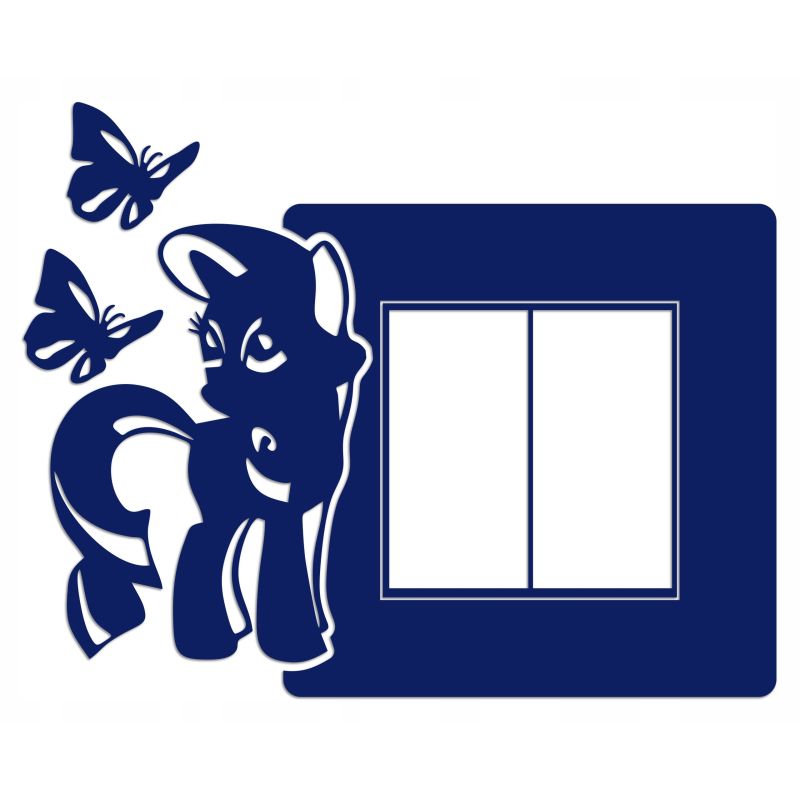 Naklejka welurowa ochronna na kontakt gniazdko NPW 210-03 L granatowy