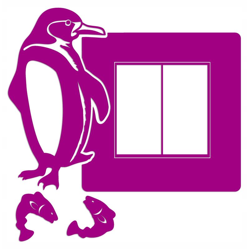 Naklejka welurowa ochronna na kontakt gniazdko NPW 210-16 L ciemny róż