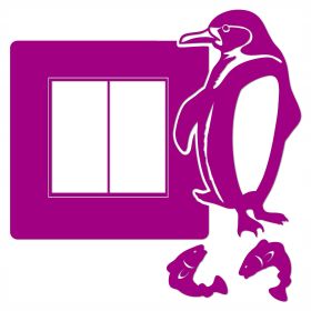 Naklejka welurowa ochronna na kontakt gniazdko NPW 210-16 P ciemny róż