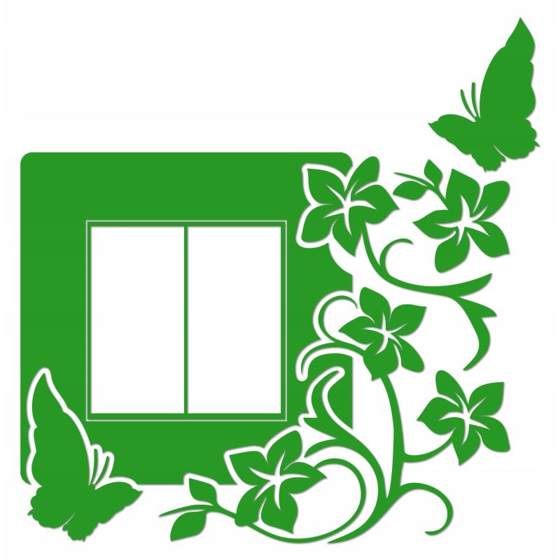 Naklejka welurowa ochronna na kontakt gniazdko NPW 210-13 P zielona