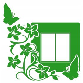 Naklejka welurowa ochronna na kontakt gniazdko NPW 210-13 L zielona