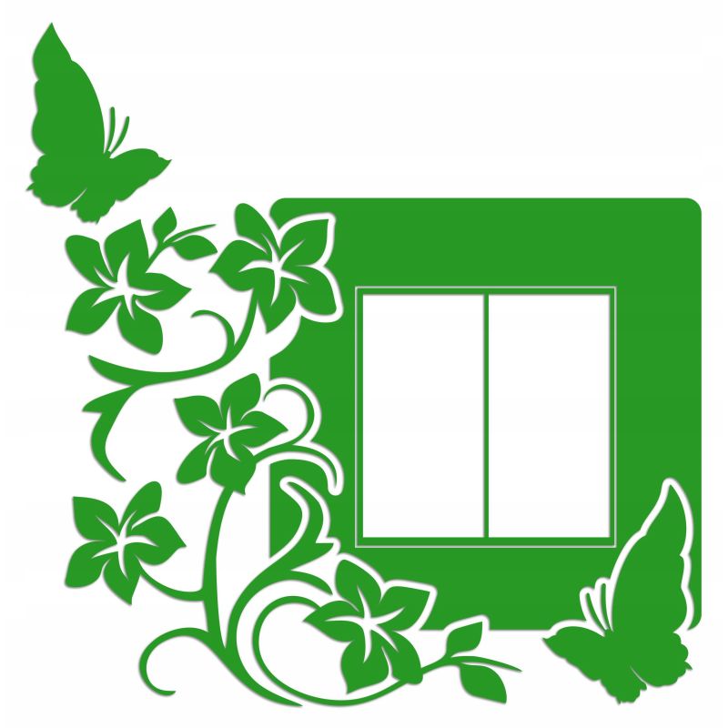 Naklejka welurowa ochronna na kontakt gniazdko NPW 210-13 L zielona