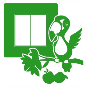 Naklejka welurowa ochronna na kontakt gniazdko NPW 210-11 P zielona