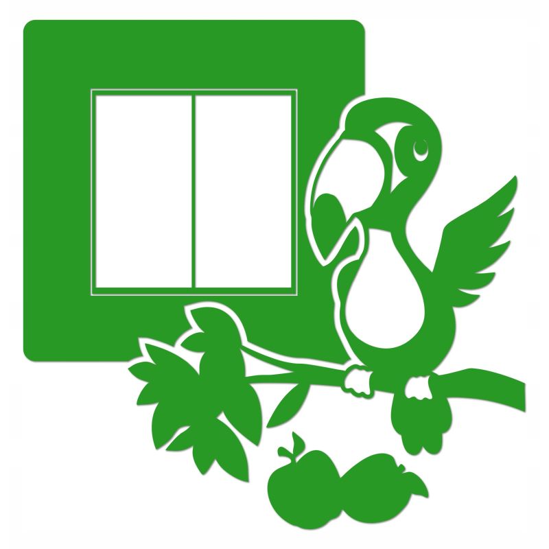 Naklejka welurowa ochronna na kontakt gniazdko NPW 210-11 P zielona