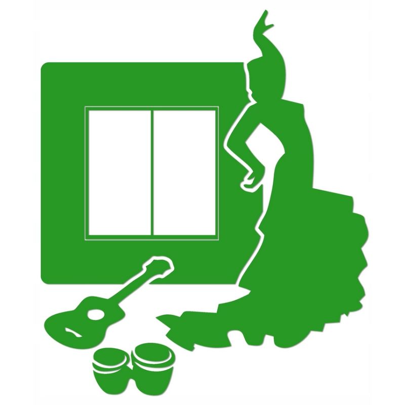 Naklejka welurowa ochronna na kontakt gniazdko NPW 210-15 P zielona