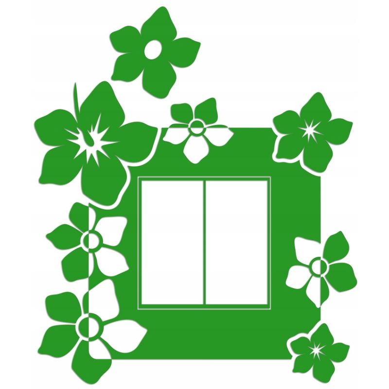 Naklejka welurowa ochronna na kontakt gniazdko NPW 210-12L zielona