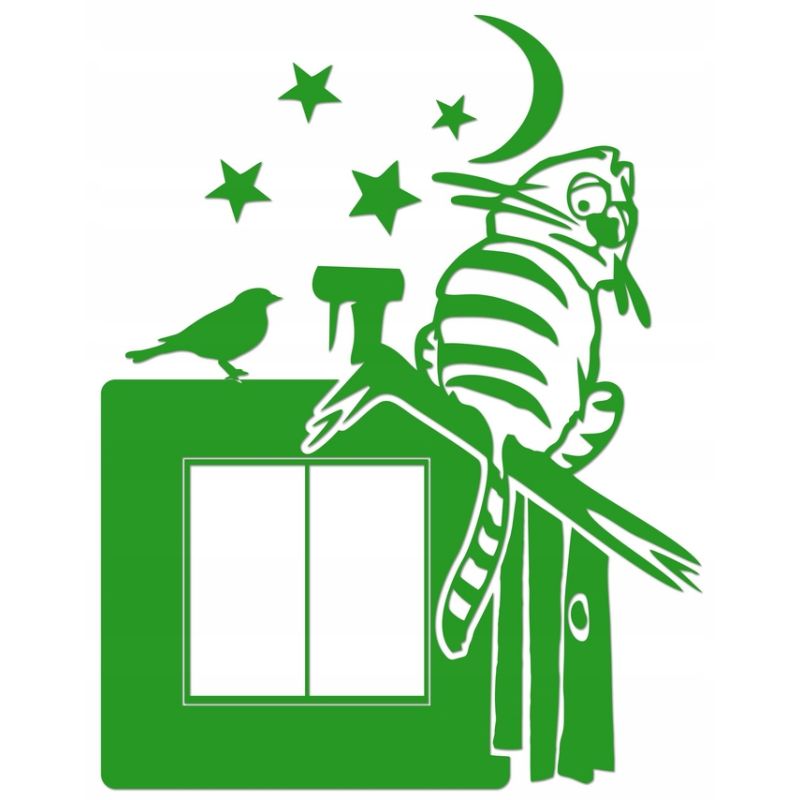 Naklejka welurowa ochronna na kontakt gniazdko NPW 210-07 P zielona