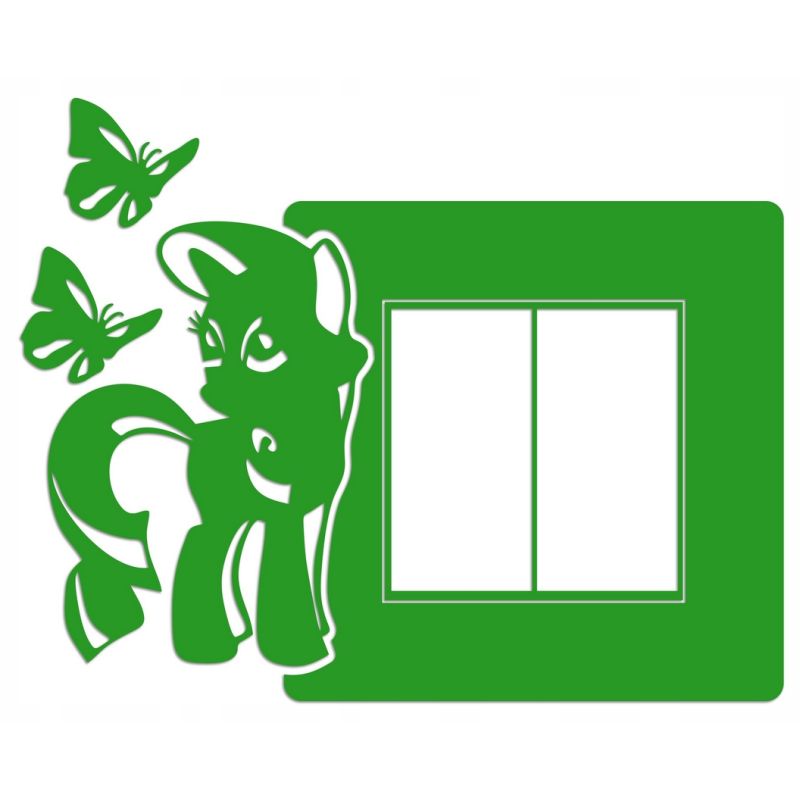 Naklejka welurowa ochronna na kontakt gniazdko NPW 210-03 L zielona