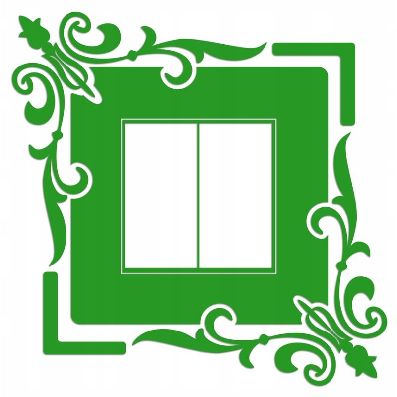 Naklejka welurowa ochronna na kontakt gniazdko NPW 210-02 zielona