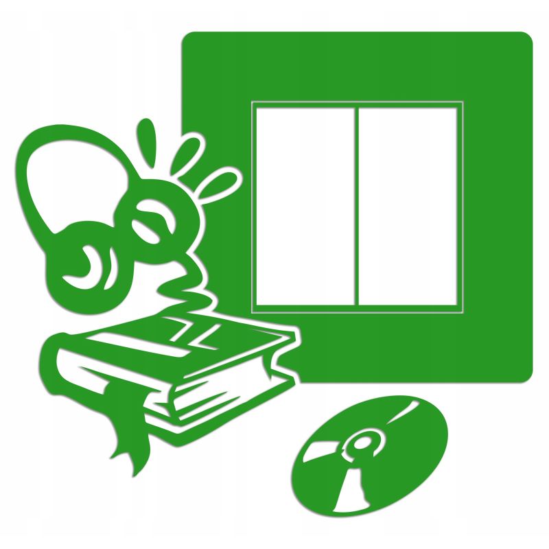 Naklejka welurowa ochronna na kontakt gniazdko NPW 210-04 L zielona