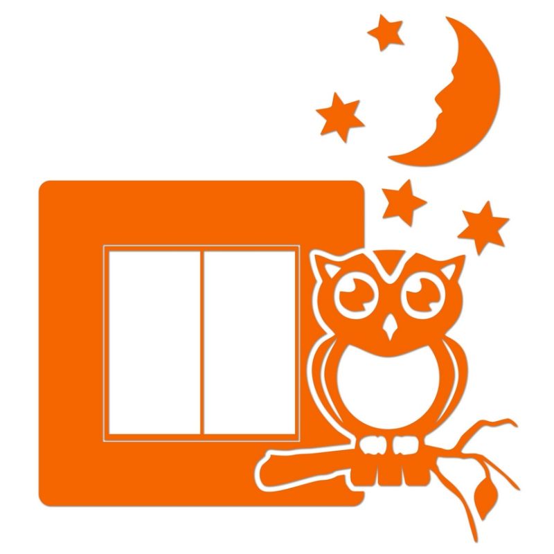 Naklejka welurowa ochronna na kontakt gniazdko NPW 210-06 P pomarańczowy