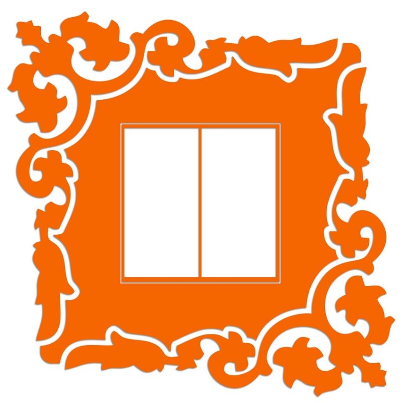 Naklejka welurowa ochronna na kontakt gniazdko NPW 210-05 pomarańczowy