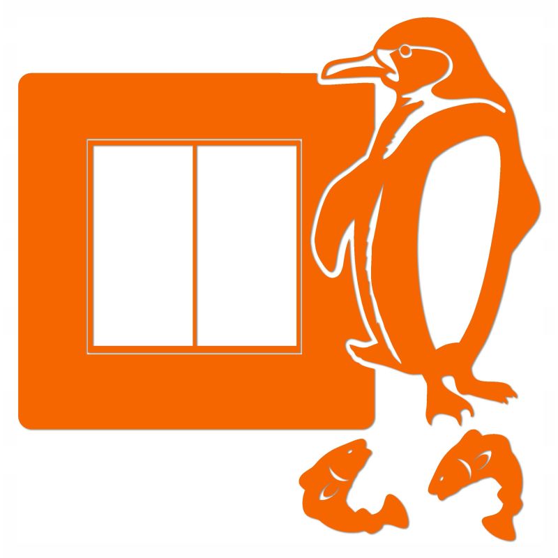 Naklejka welurowa ochronna na kontakt gniazdko NPW 210-16 P pomarańczowy