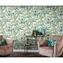 TAPETA 485240 zmywalna WZÓR BOTANICZNY ZIELONE LIŚCIE Jasne tło Fliz