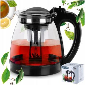 Dzbanek zaparzacz do ziół herbaty szklany borokrzemowe szkło 2L żaroodporny