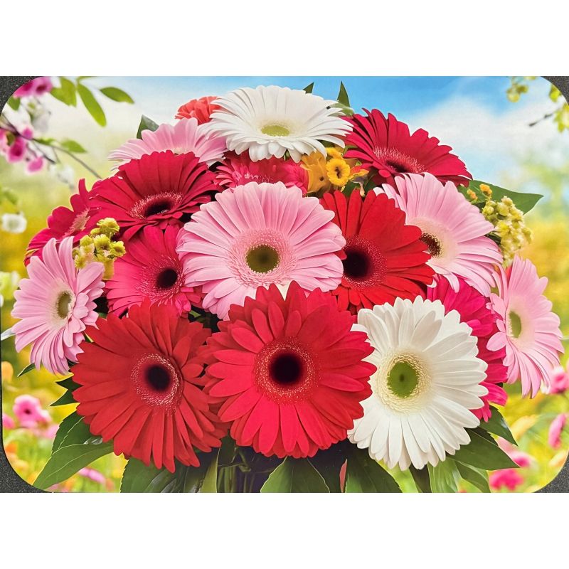 PODKŁADKA MATA STOŁOWA LAMINOWANA NA STÓŁ BUKIET GERBERY