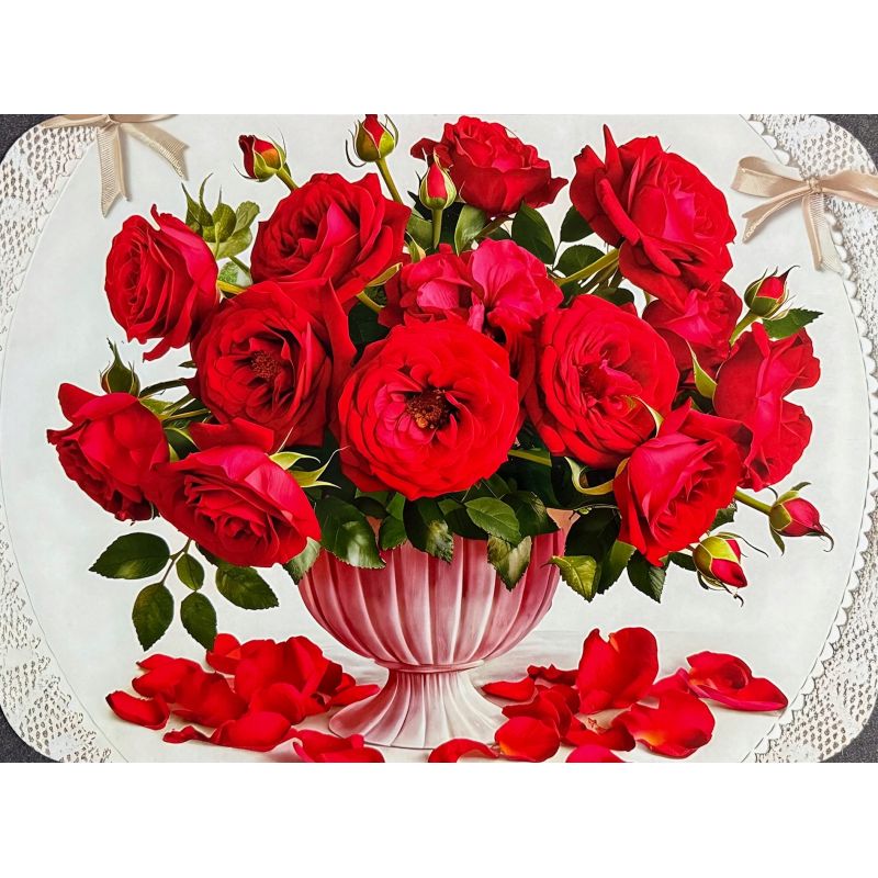 PODKŁADKA MATA STOŁOWA LAMINOWANA NA STÓŁ BUKIET CZERWONE RÓŻE