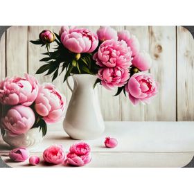 PODKŁADKA MATA STOŁOWA LAMINOWANA NA STÓŁ RÓŻ PIWONIE