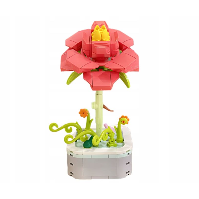 Klocki konstrukcyjne zestaw klocków Czerwony Kwiatek118 elementów