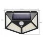 Lampa solarna z czujnikiem ruchu i zmierzchu 100LED IP65 wodoodporna 3tryby