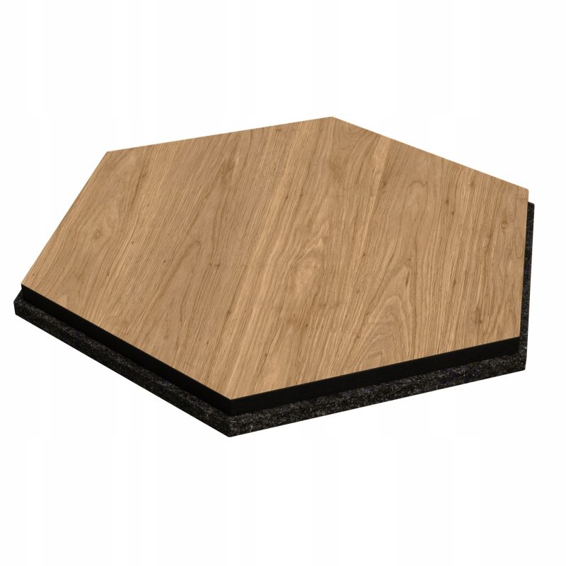 Lamele panele ścienne na filcu MOZAIKA NANO HEKSAGON Dąb Saragossa