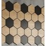 Lamele panele ścienne na filcu MOZAIKA NANO HEKSAGON Dąb Saragossa