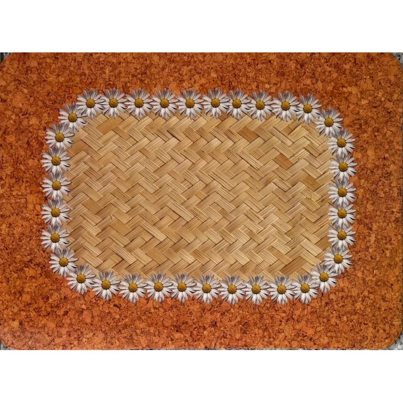 PODKŁADKA MATA KORKOWA NA STÓŁ 28.5 x 39.1 KOREK PLECIONKA STOKROTKI