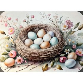 PODKŁADKA MATA STOŁOWA LAMINOWANA NA STÓŁ WIELKANOC PISANKI W GNIEŹDZIE