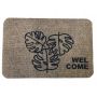 Wycieraczka 40x60 mata antypoślizgowa Beż Brąz Welcome Monstera