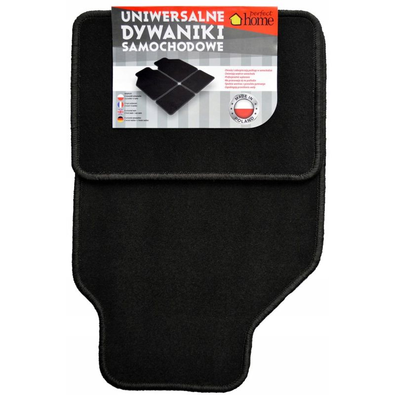 Dywaniki samochodowe uniwersalne czarne komplet 4