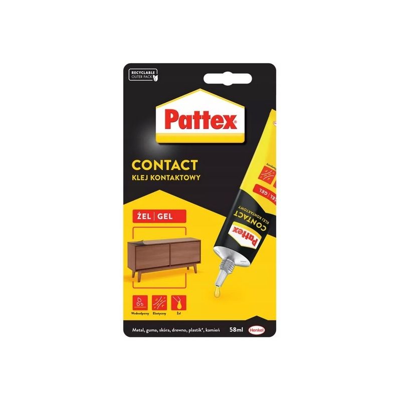 UNIWERSALNY Klej Kontaktowy Pattex Classic 58ml ŻEL elastyczny wodoodporny