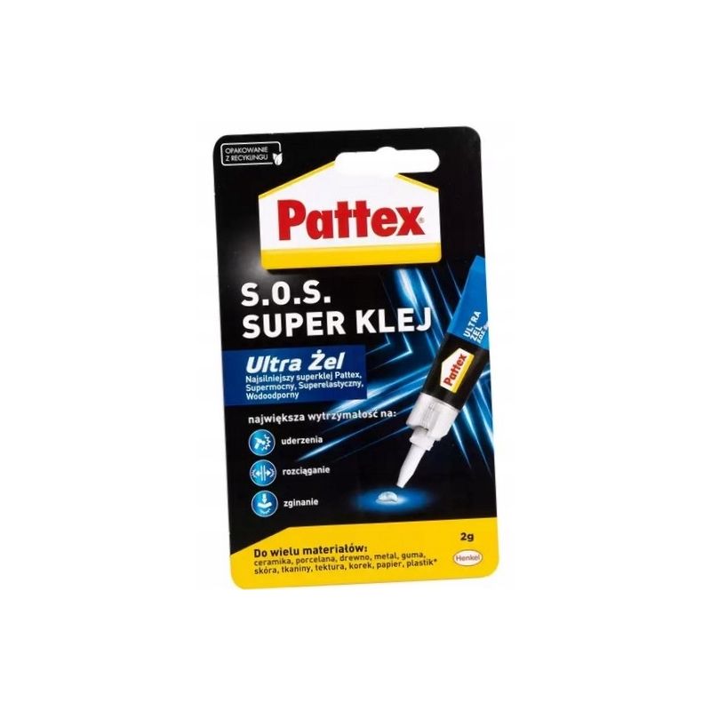 PATTEX S.O.S. Super Klej Ultra Żel Błyskawiczny supermocny superelastyczny