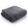 Koc narzuta Mikrofibra 160x200 TŁOCZONY ciepły szary