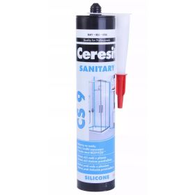 Ceresit CS 9 silikon sanitarny 280ml BIAŁY elastyczny odporny na wilgoć