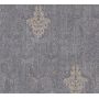 Tapeta 651-04 / 10037-9 SZARY BETON TYNK ORNAMENT ZŁOTO Fliz Zmywalna