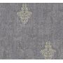 Tapeta 651-04 / 10037-9 SZARY BETON TYNK ORNAMENT ZŁOTO Fliz Zmywalna