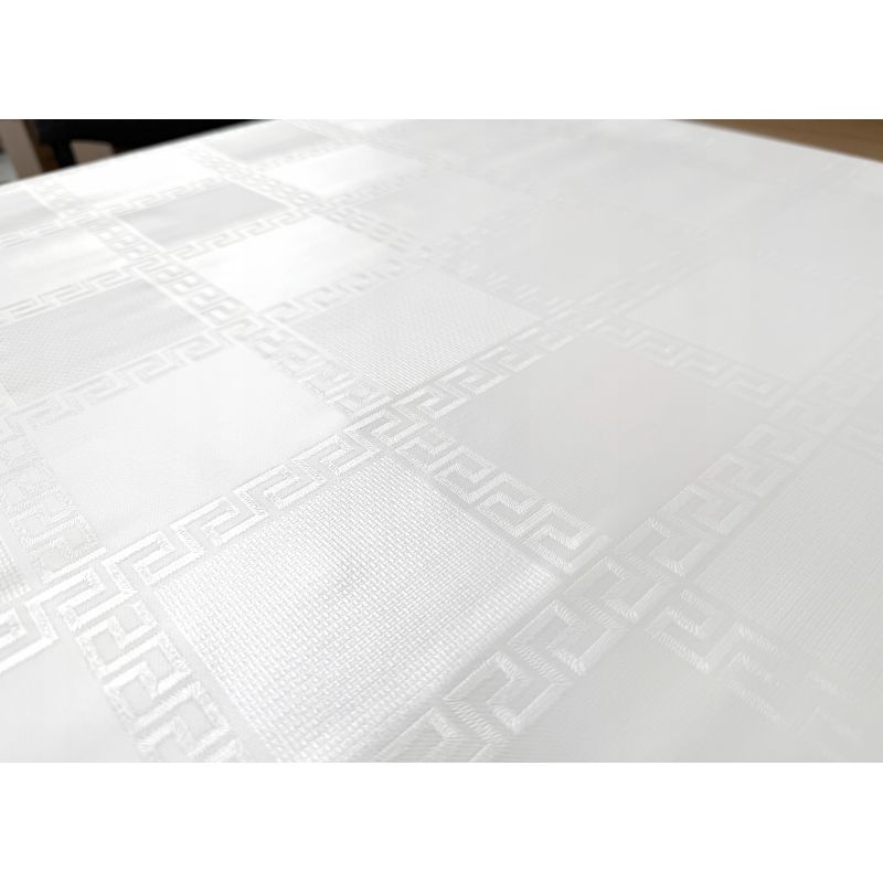 OBRUS CERATA BIAŁA Kwadraty Grecki wzór GRUBA NA METRY