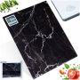 Deska szklana do krojenia serwowania 40x30 cm szkło hartowane czarny marmur