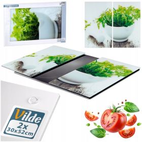 Deska do krojenia osłona kuchenki szklana 60x52cm kpl 2szt szkło hartowane