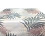 OBRUS CERATA GRUBA NA METRY Krem Szara Biel Róż Pastelowe Liście Palm