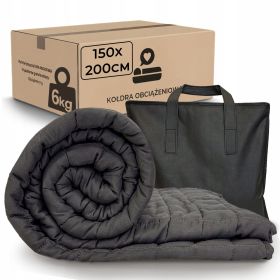 Kołdra 150x200 Sensoryczna Obciążeniowa Antystresowa Całoroczna Szara 6kg