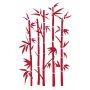 Naklejka welurowa dekoracja na ścianę Bambus NW 42.70-01P Czerwony